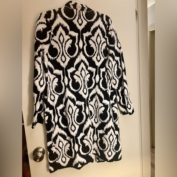 Chicos size 1 open long cardigan black/white - Picture 4 of 5